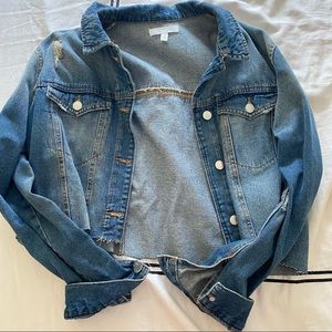 NORDSTROM cropped jean jacket